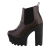 Botine dama cu platforma, maro