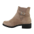 Botine dama casual cu catarama, crem