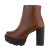 Botine dama cu toc inalt, culoare maro