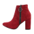 Botine dama din piele intoarsa eco, bordo