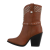 Botine stil ciocate cu capse, maro