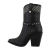 Botine stil ciocate cu capse,  negre
