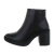 Botine dama elegante cu toc gros, negre