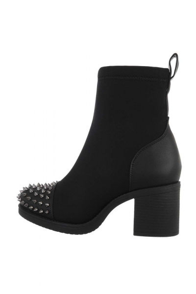 Botine dama casual cu tinte, negre