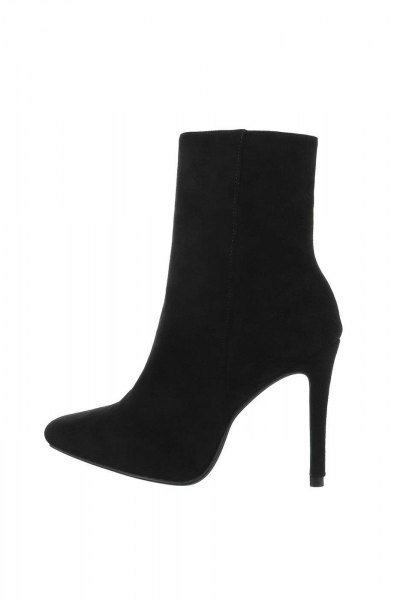 Botine dama elegate cu toc ialt si subtire, negre