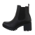 Botine dama casual cu toc gros, negre