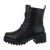 Botine dama casual cu talpa groasa, negre