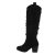 Cizme dama casual cu tocul gros, negre
