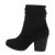 Botine dama casual cu toc gros, negre