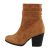 Botine dama casual cu toc gros, camel