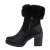 Botine  casual imblanite, negre