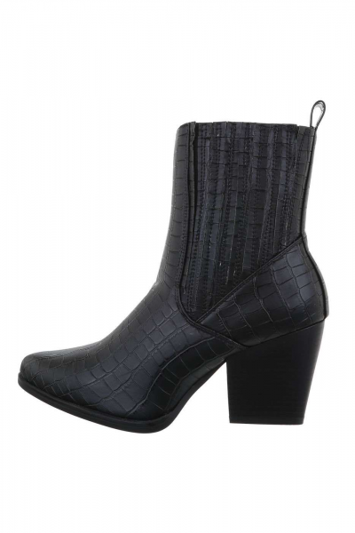 Botine dama cu model, negre