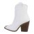 Botine stil ciocate accesorizate, albe