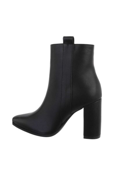 Botine dama elegante cu toc inalt, negre