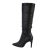 Cizme dama elegante, toc subtire, negre