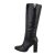 Cizme dama cu aspect croco, negre