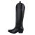 Cizme dama casual cu aspect croco, negre