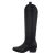 Cizme dama casual cu toc gros, negre