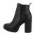 Botine dama casual cu toc inalt, negre
