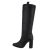 Cizme dama casual cu toc inalt, negre