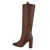 Cizme dama casual cu toc inalt, bordo