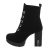 Botine casual casual cu toc inalt, negre