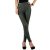 Colanti dama piele ecologica, culoarea verde, accesorizati cu capse