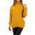 Pulover dama cu guler inalt one size, culoarea galbena