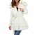 Geaca dama din fas, midi, cordon talie, cu gluga, alba