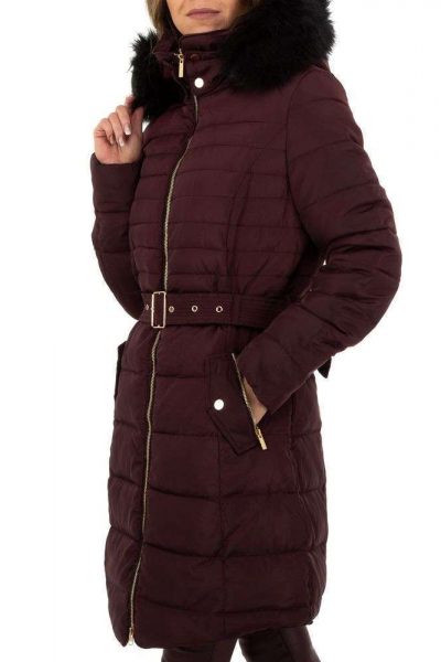 Geaca din fas lunga, cordon talie detasabil, culoarea violet Geaca din fas lunga, cordon talie detasabil, culoarea violet