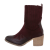 Botine dama din piele ecologica gen western, visiniu inchis