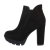 Botine dama cu toc inalt din piele ecologica, negre
