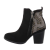 Botine dama accesorizate din piele ecologica, negre