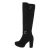 Cizme dama casual cu toc inalt, negre