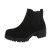 Botine dama casual cu talpa groasa, negre