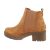 Botine dama casual cu talpa groasa, camel