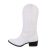 Cizme dama casual cu aspect croco, albe