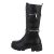 Cizme dama casual accesorizate, negre