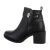 Botine dama casual cu toc gros, negre