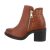 Botine dama casual cu toc gros, bordo
