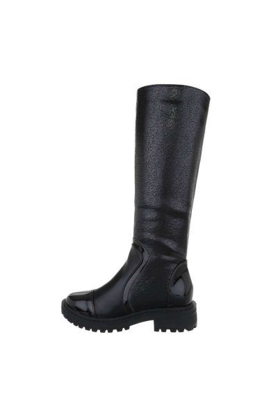 Cizme dama elegante cu model, negre