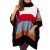 Cardigan dama , guler inalt, over size, multicolor / negru