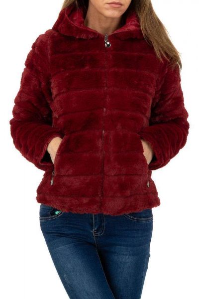 Geaca dama scurta cu doua fete,gluga, culoarea bordo Geaca dama scurta cu doua fete,gluga, culoarea bordo