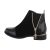 Botine dama cu efect croco, talpa joasa, negre