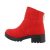 Botine dama casual, culoarea rosie