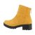 Botine dama casual, culoarea mustar
