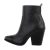 Botine dama stil ciocate, efect croco, negre