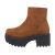 Botine dama cu platforma, maro