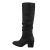 Cizme dama casual cu toc gros, negre