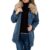 Jacheta dama denim, guler imblanit detasabil, bluemarin
